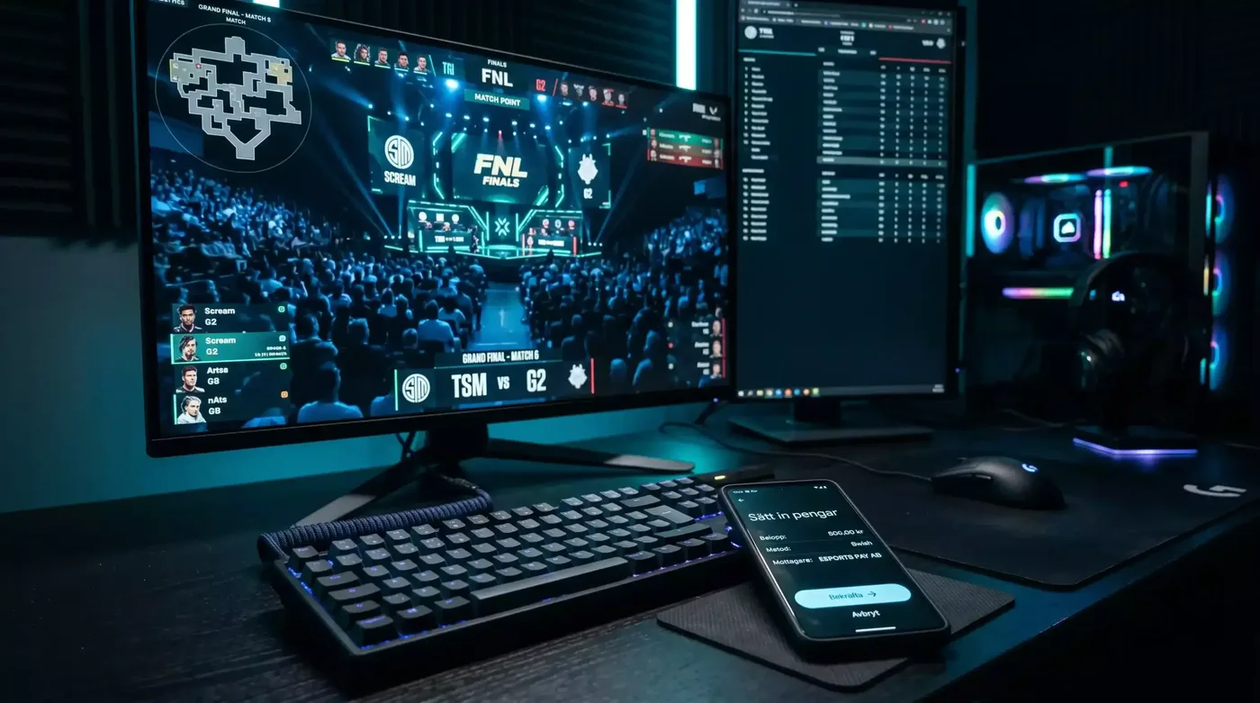 Zimpler esports betting för CS2, League of Legends och Dota 2